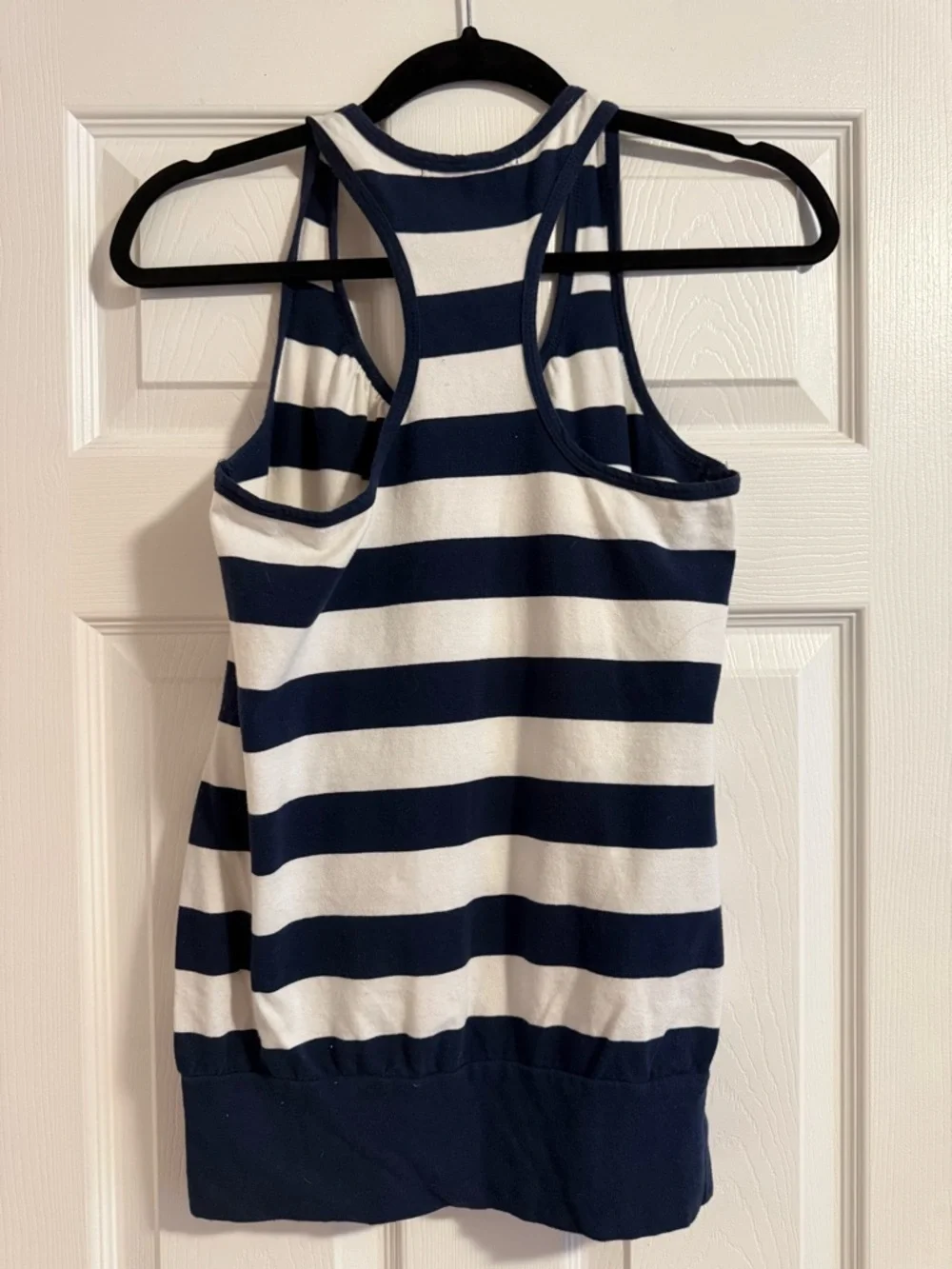 Unity Navy & White Striped Racerback Tank Top - Picture 2 of 3
